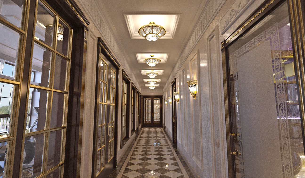 Massage and Fitness room interior in Luxury Home Spa 05